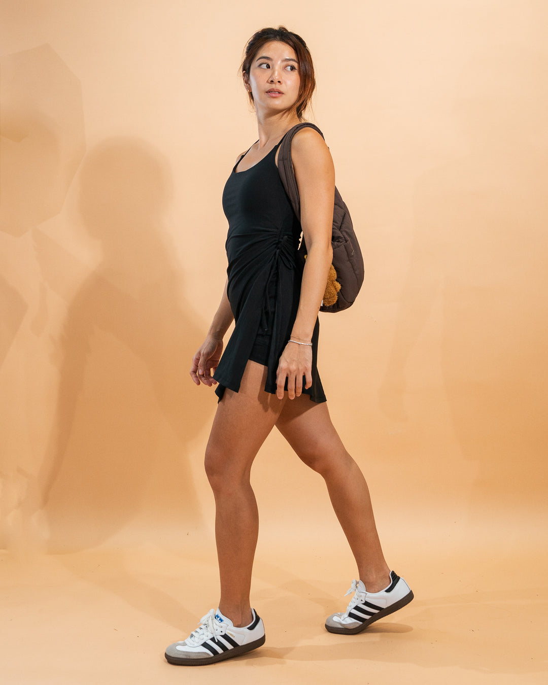 Court Chic Crossback Tennis Dress - Black – Fitmonkie
